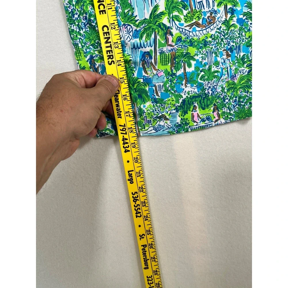 Lilly Pulitzer Girl's  Blue/Green Tropical Print Pijama Top size 10